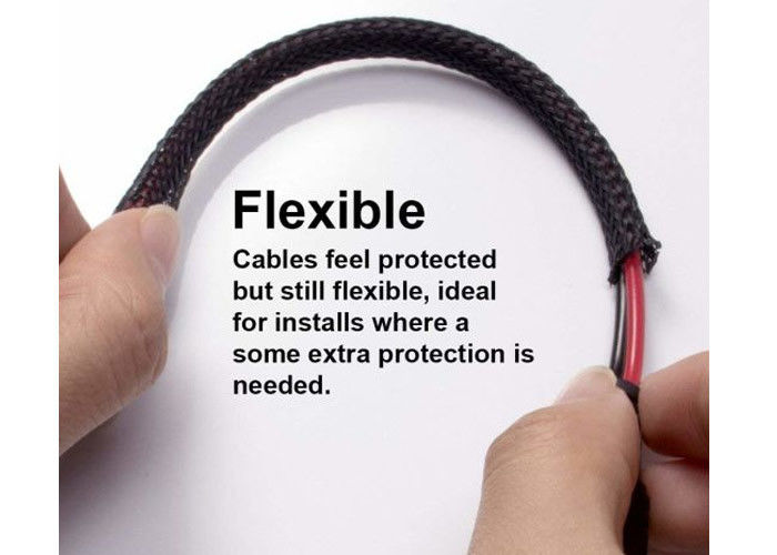 Hose Cable Harness Protection Braided Wire Sleeve , Pet Braided